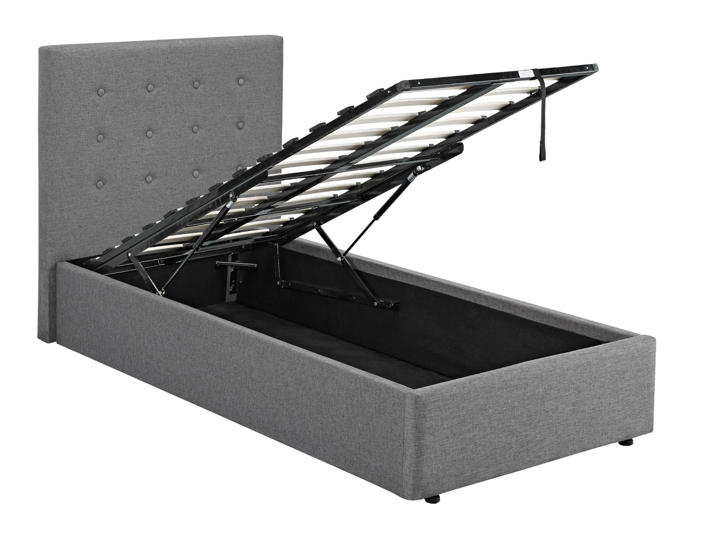 Lucca Ottoman Storage Bed Frame in Soft Grey