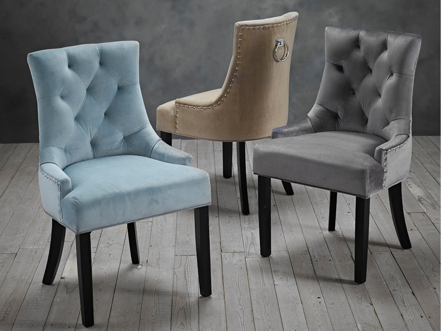 Morgan Dining Chair in Blue (2 Pack)