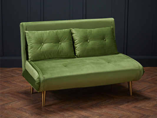 Madison Sofa Bed in Plush Green