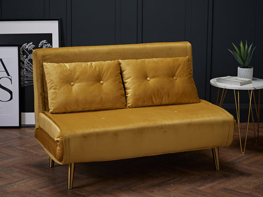 Madison Sofa Bed in Plush Mustard