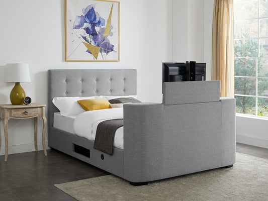 Mayfair TV Bed Frame in Grey Flannel