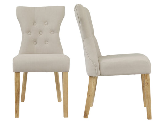 Naples Dining Chair in Beige (2 Pack)