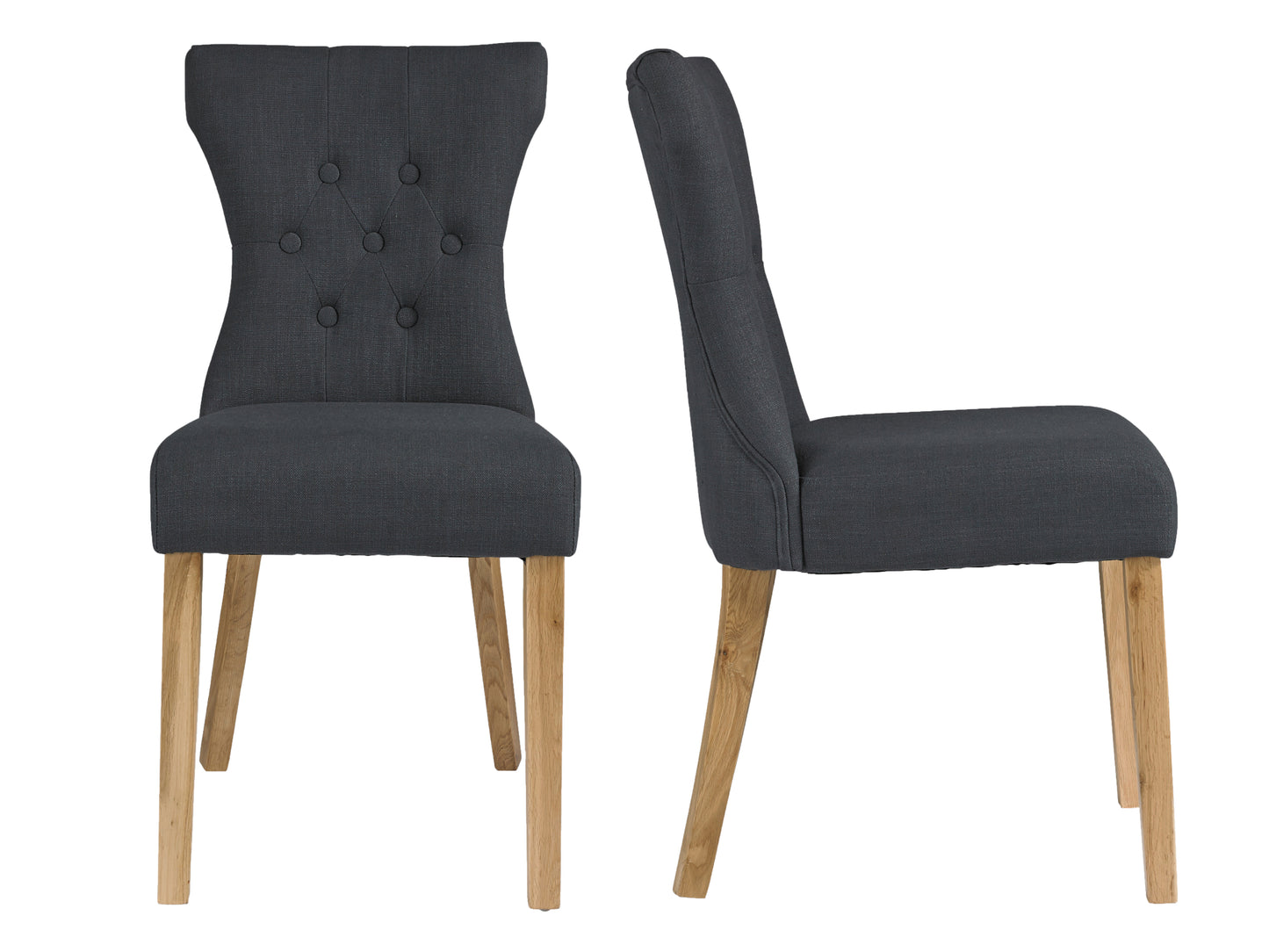 Naples Dining Chair in Grey (2 Pack)