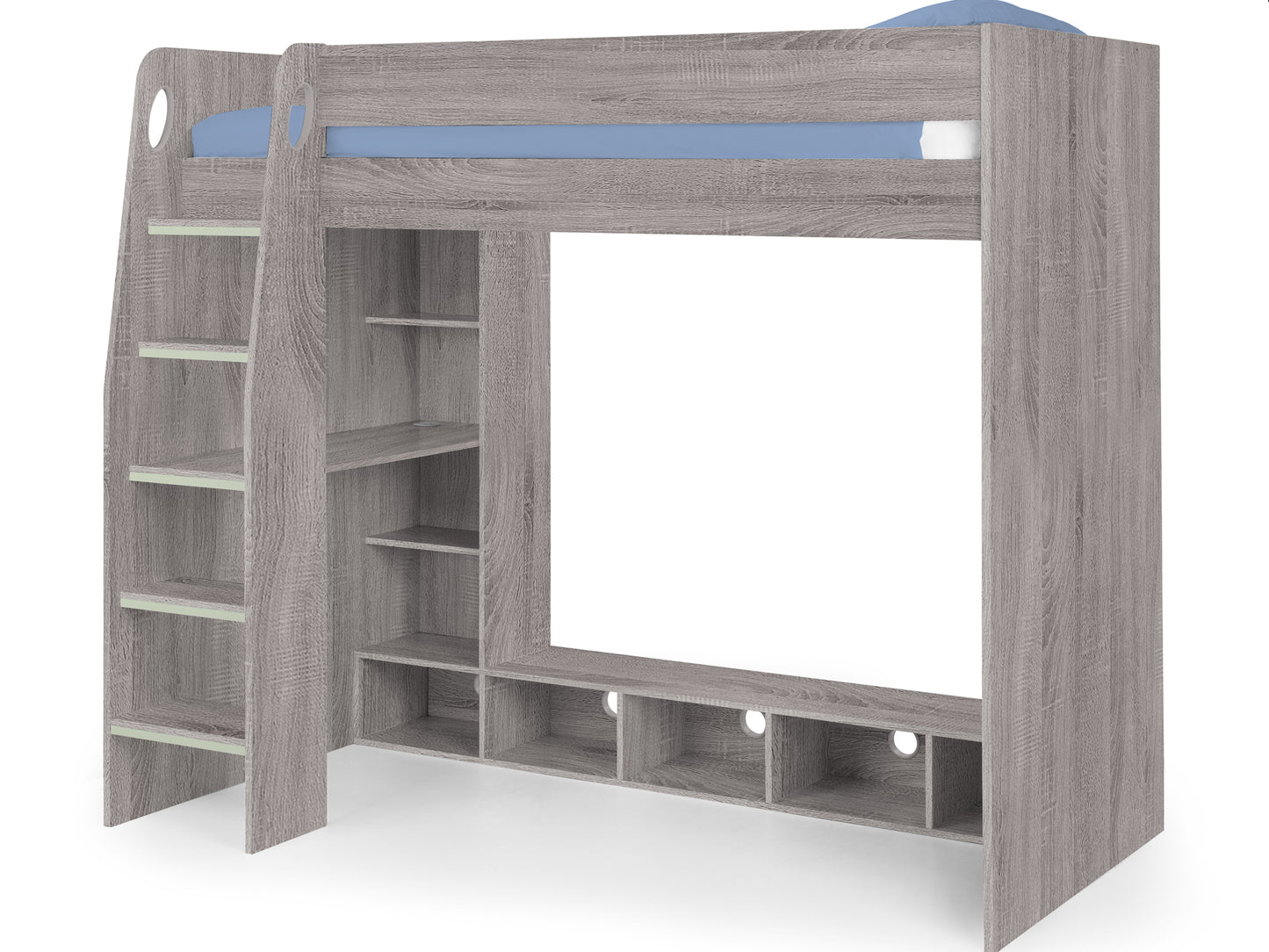 Nebula Gaming Bed with Desk in Grey Oak