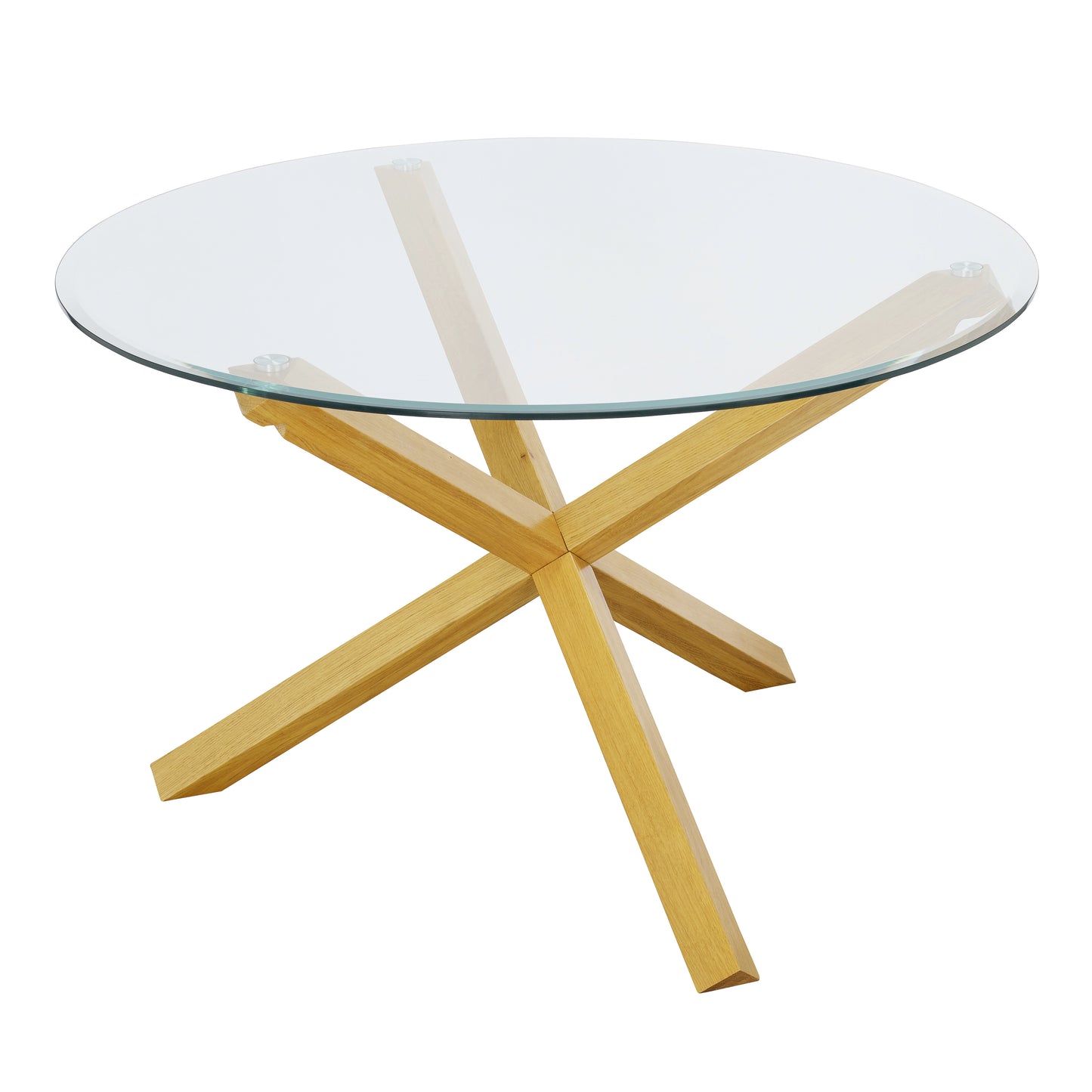 Oporto Dining Table Glass & Oak