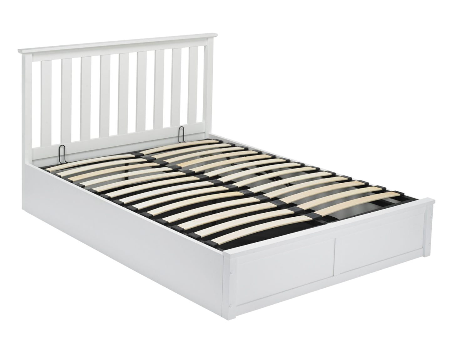 Oxford Wooden Ottoman Storage Bed in White