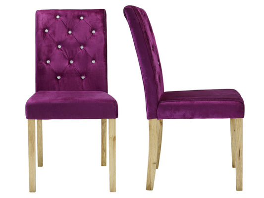 Paris Dining Chair in Purple (2 Pack)