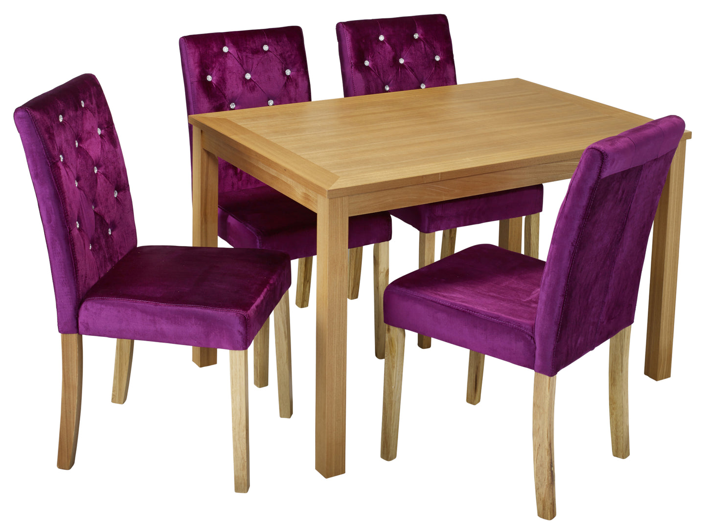 Paris Dining Chair in Purple (2 Pack)