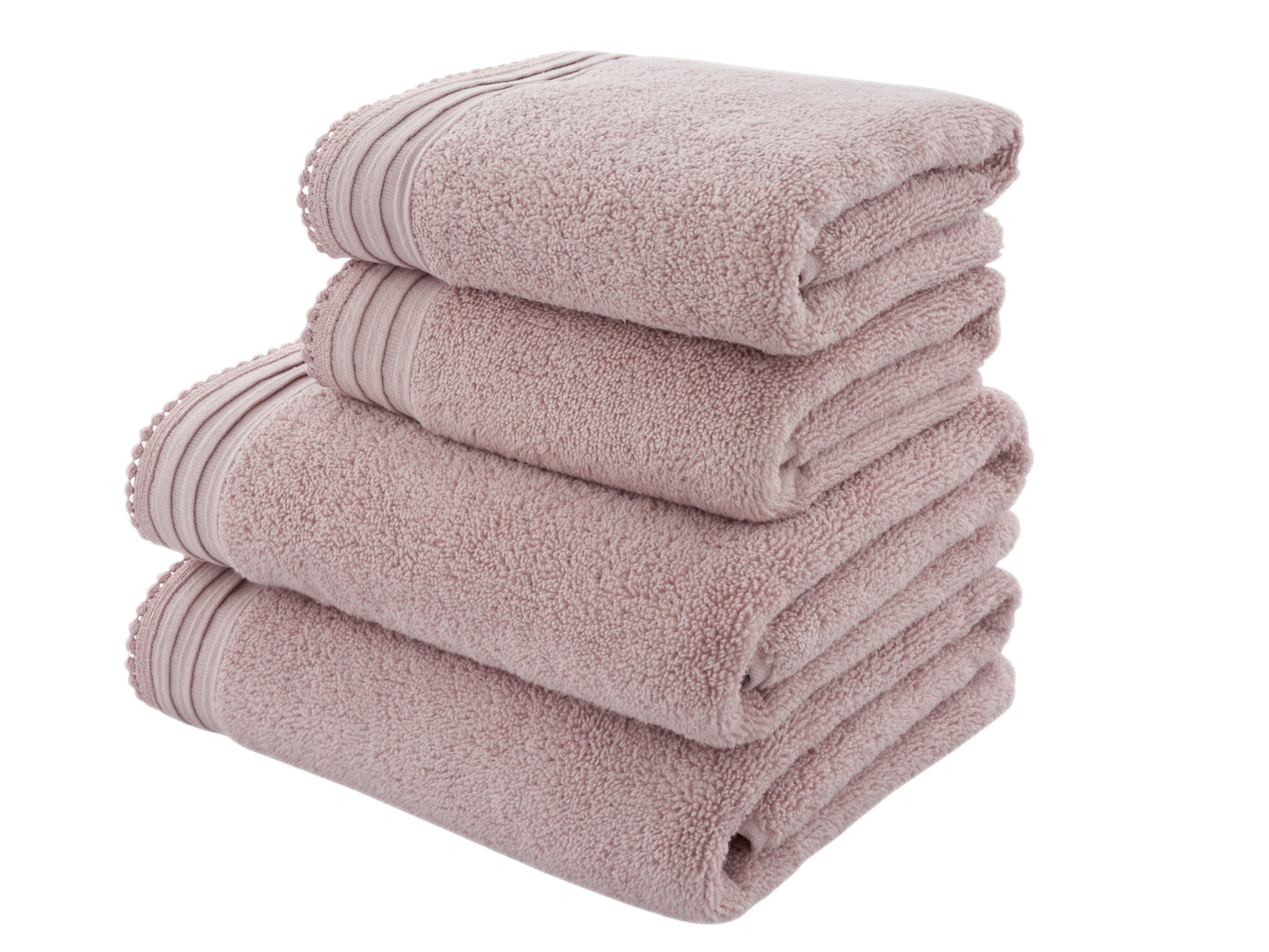 Catherine Lansfield Pom Pom Zero Twist Towels in  Blush