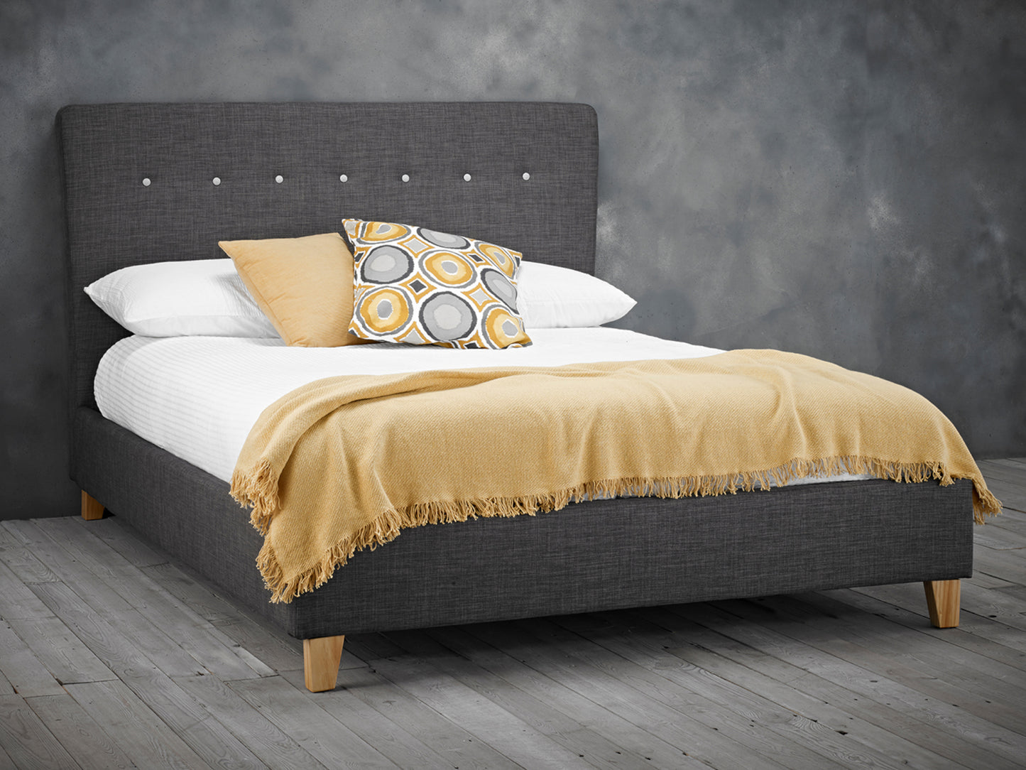 Portico Bed Frame in Charcoal