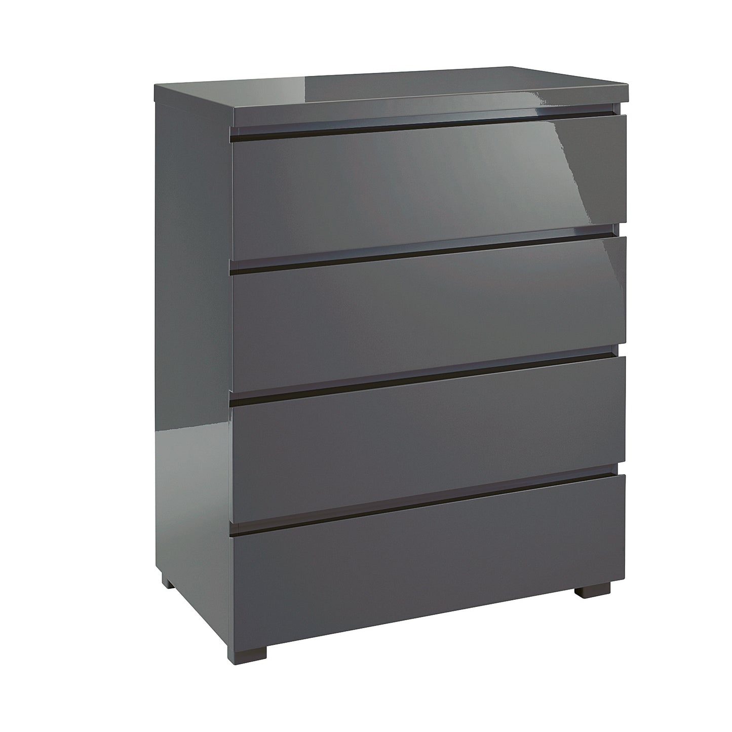 Puro Bedroom Furniture in Charcoal Gloss