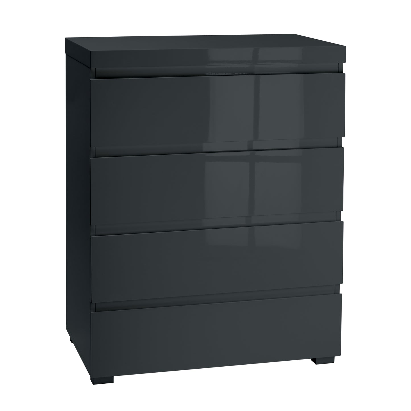 Puro Bedroom Furniture in Charcoal Gloss