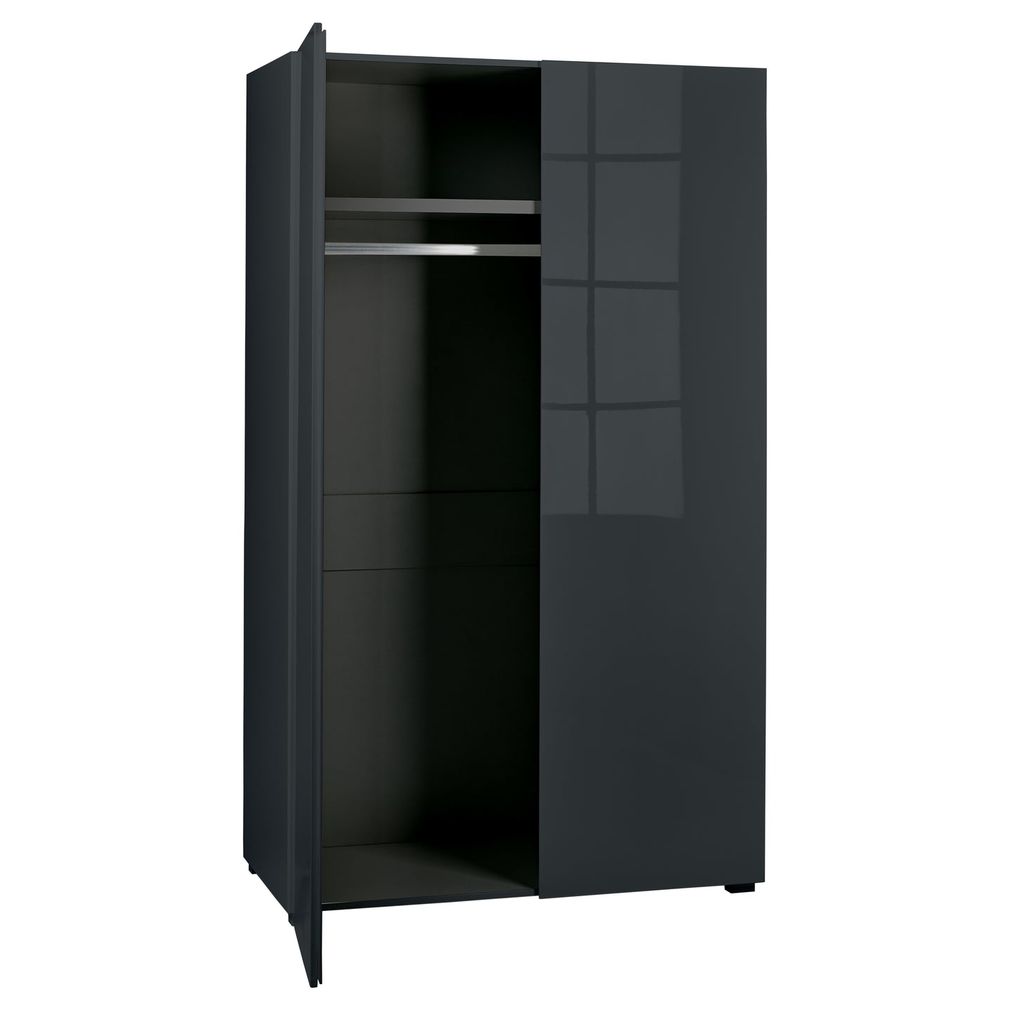 Puro Bedroom Furniture in Charcoal Gloss