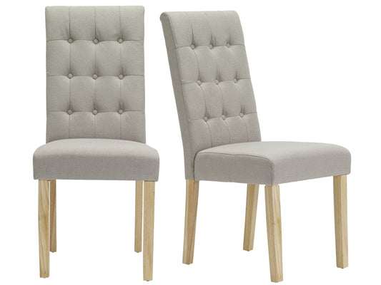 Roma Dining Chair in Beige (2 Pack)