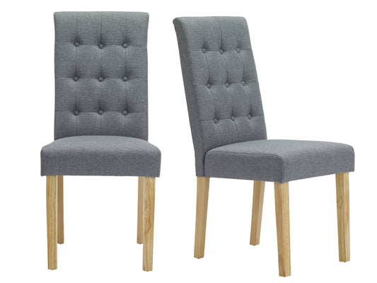 Roma Dining Chair in Grey (2 Pack)