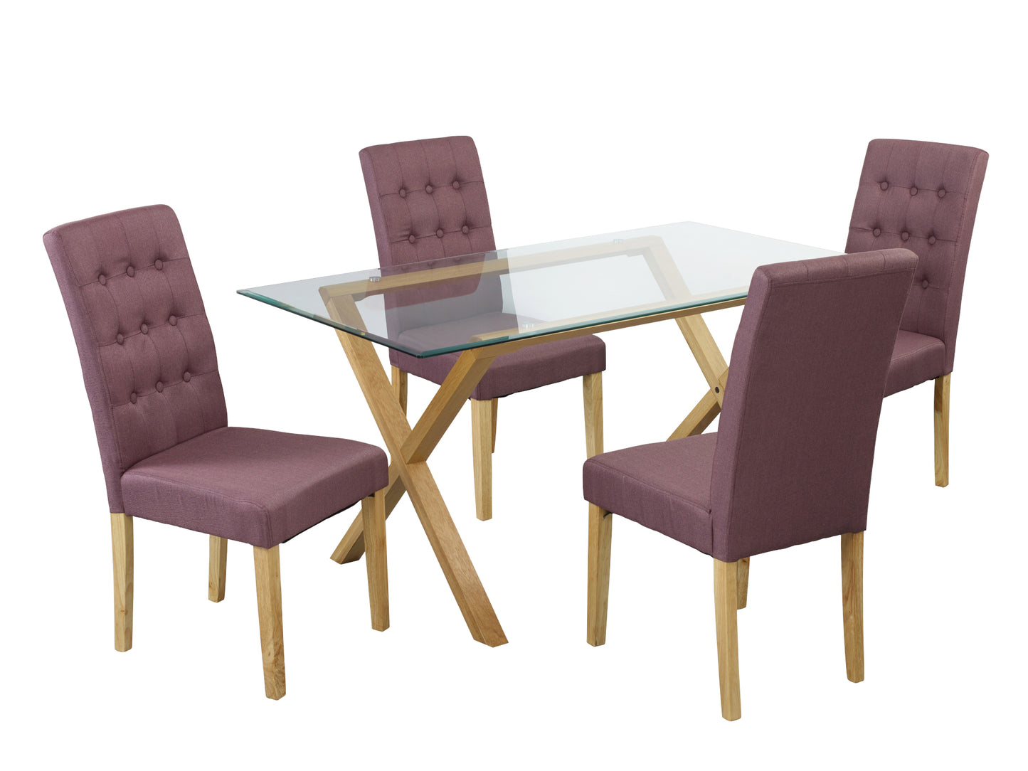 Roma Dining Chair in Plum (2 Pack)