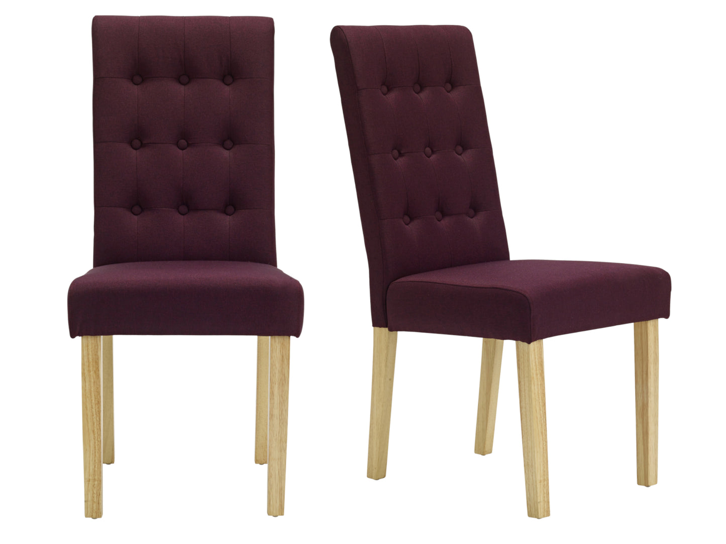 Roma Dining Chair in Plum (2 Pack)
