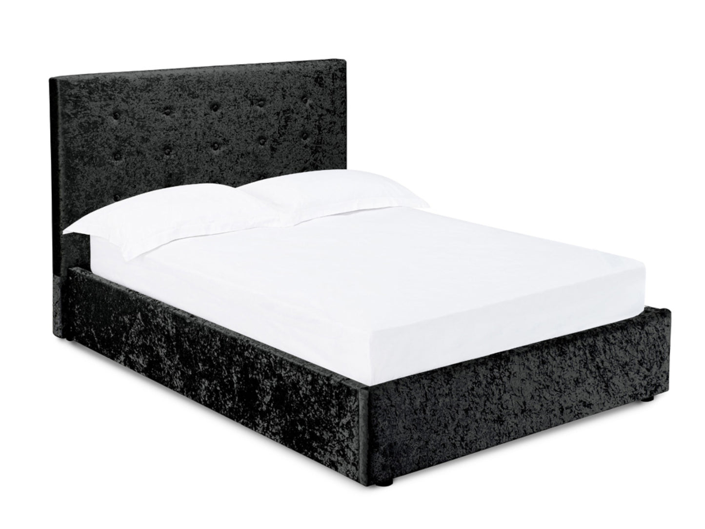 Rimini Ottoman Storage Bed Frame in Crushed Black