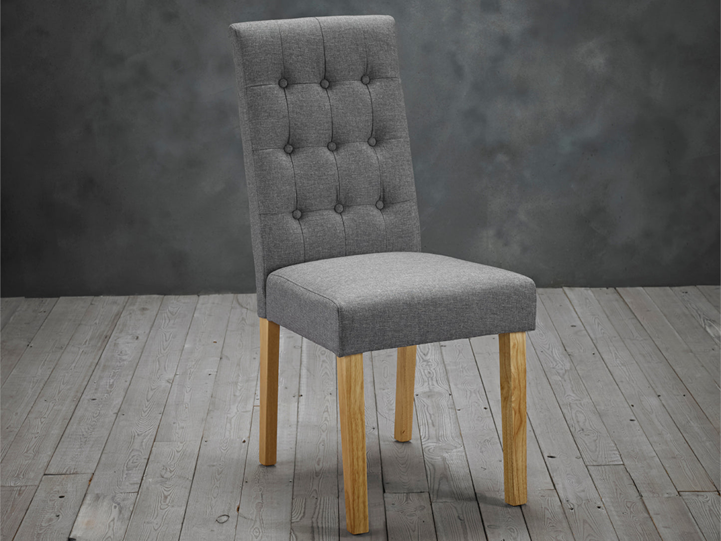 Roma Dining Chair in Grey (2 Pack)