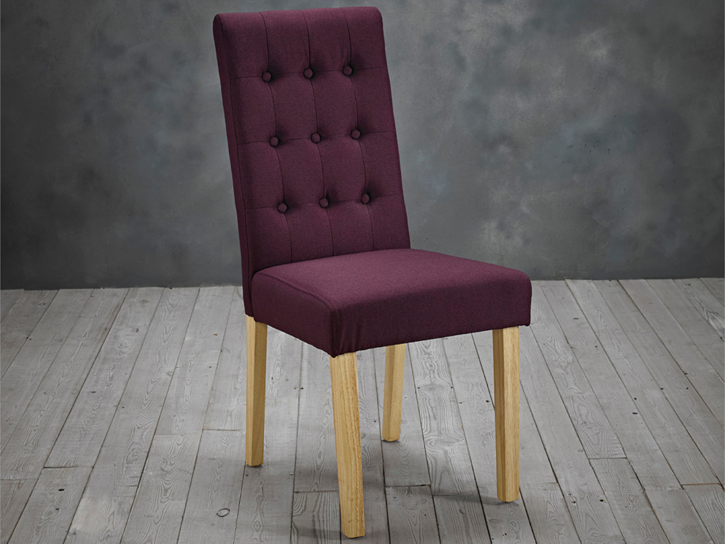 Roma Dining Chair in Plum (2 Pack)