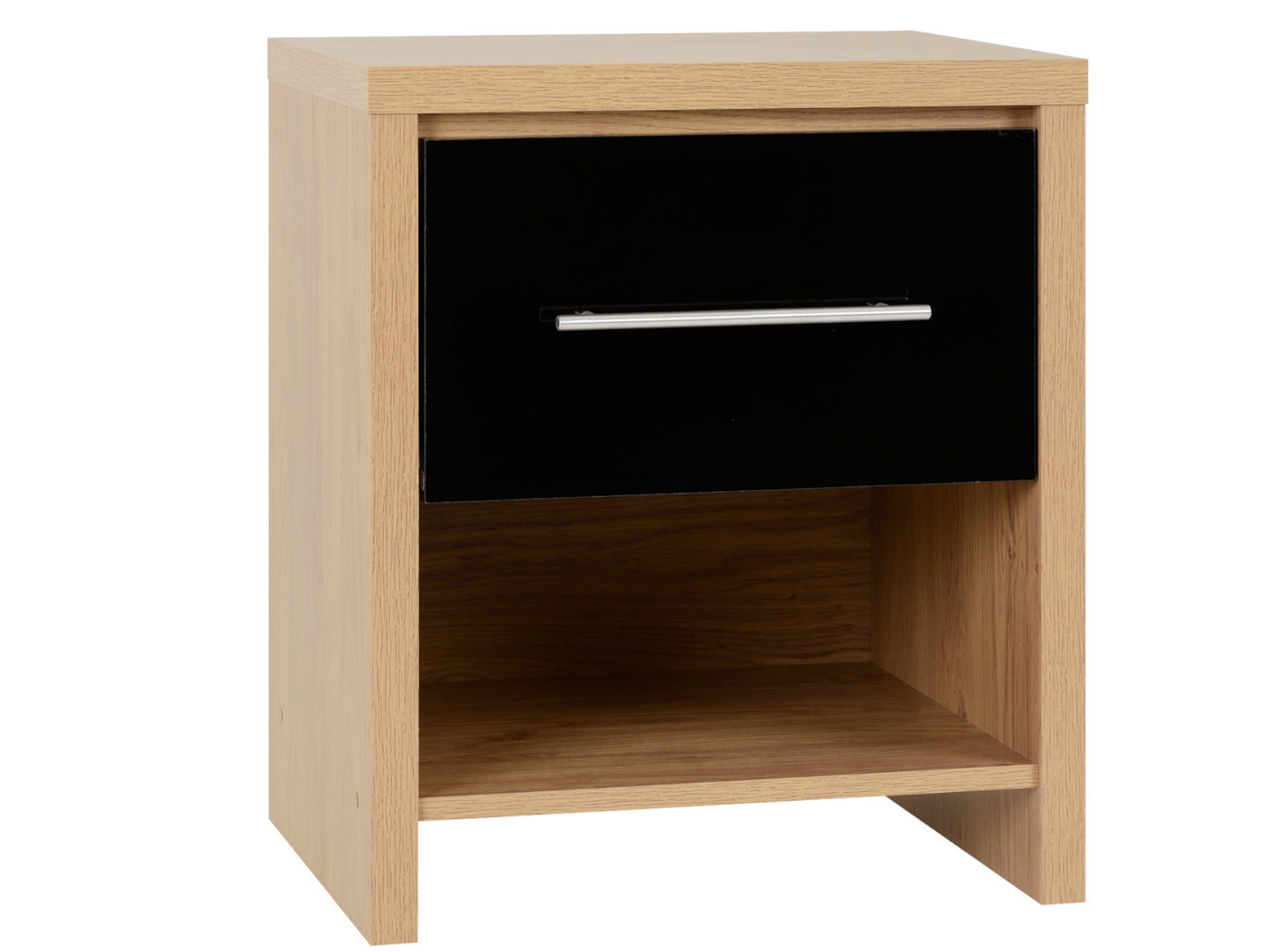 Seville Bedroom Furniture Black Gloss and Oak Effect