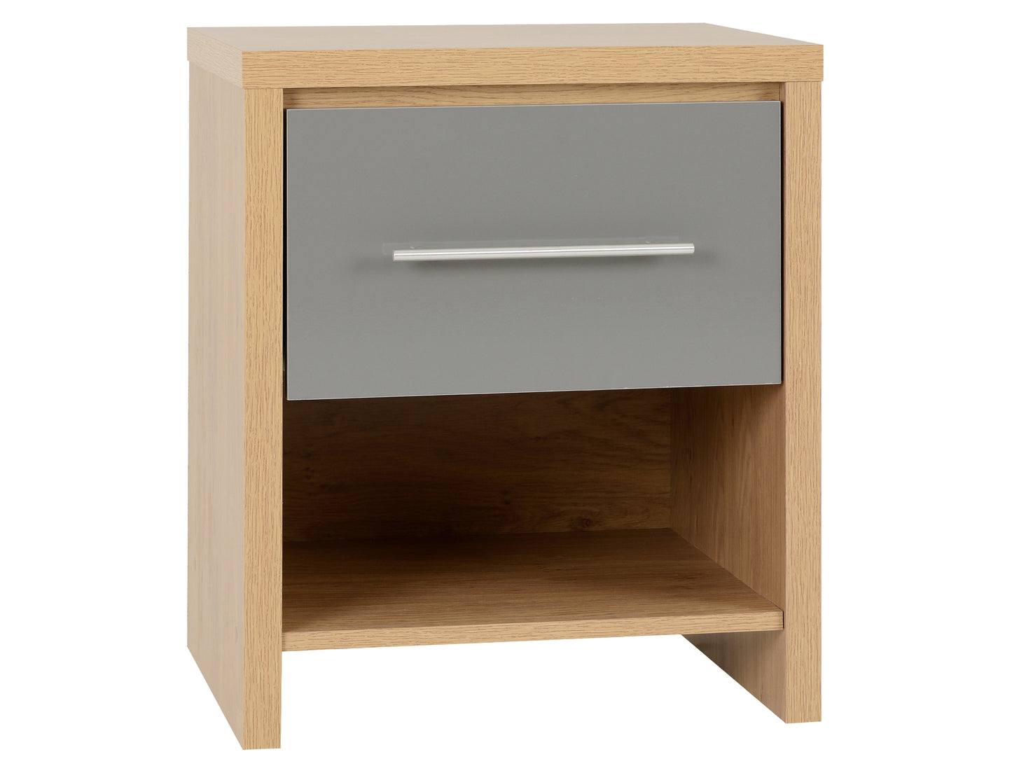 Seville Bedroom Furniture Grey Gloss and Oak Effect