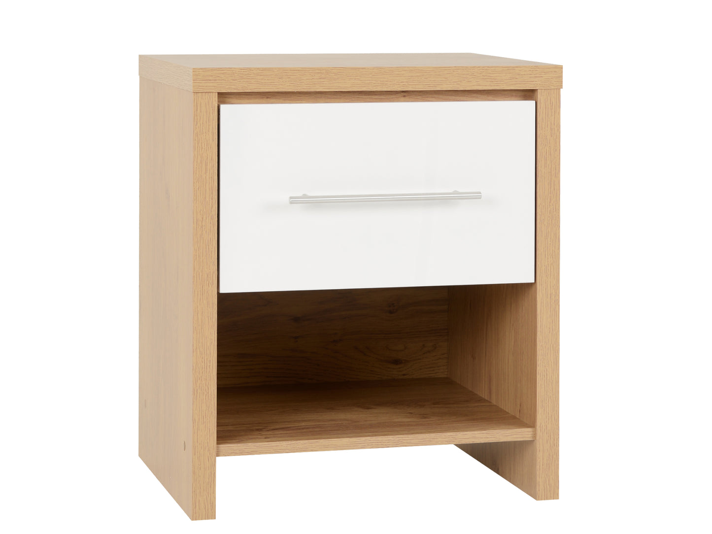 Seville Bedroom Furniture White Gloss and Oak Effect