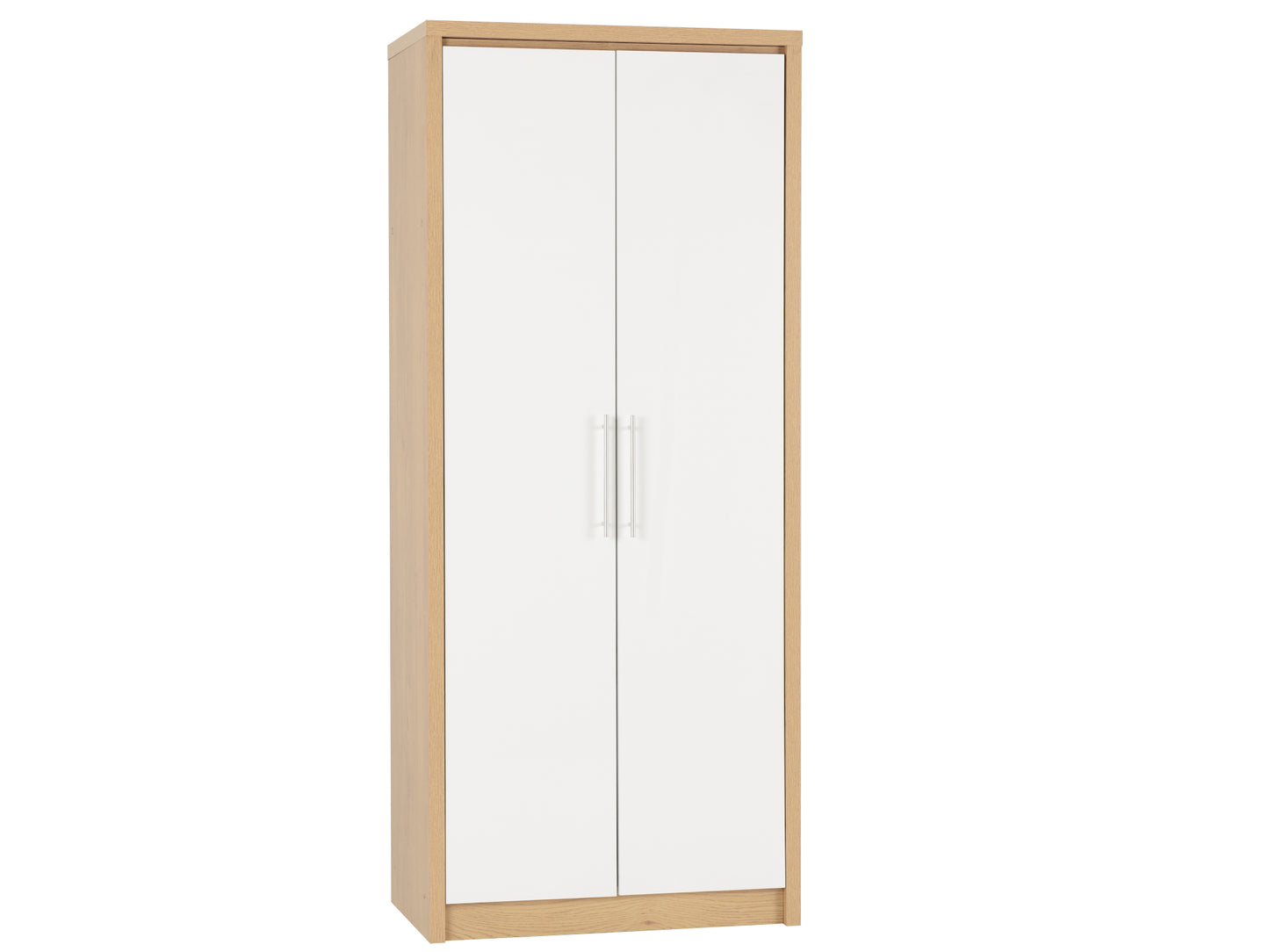 Seville Bedroom Furniture White Gloss and Oak Effect