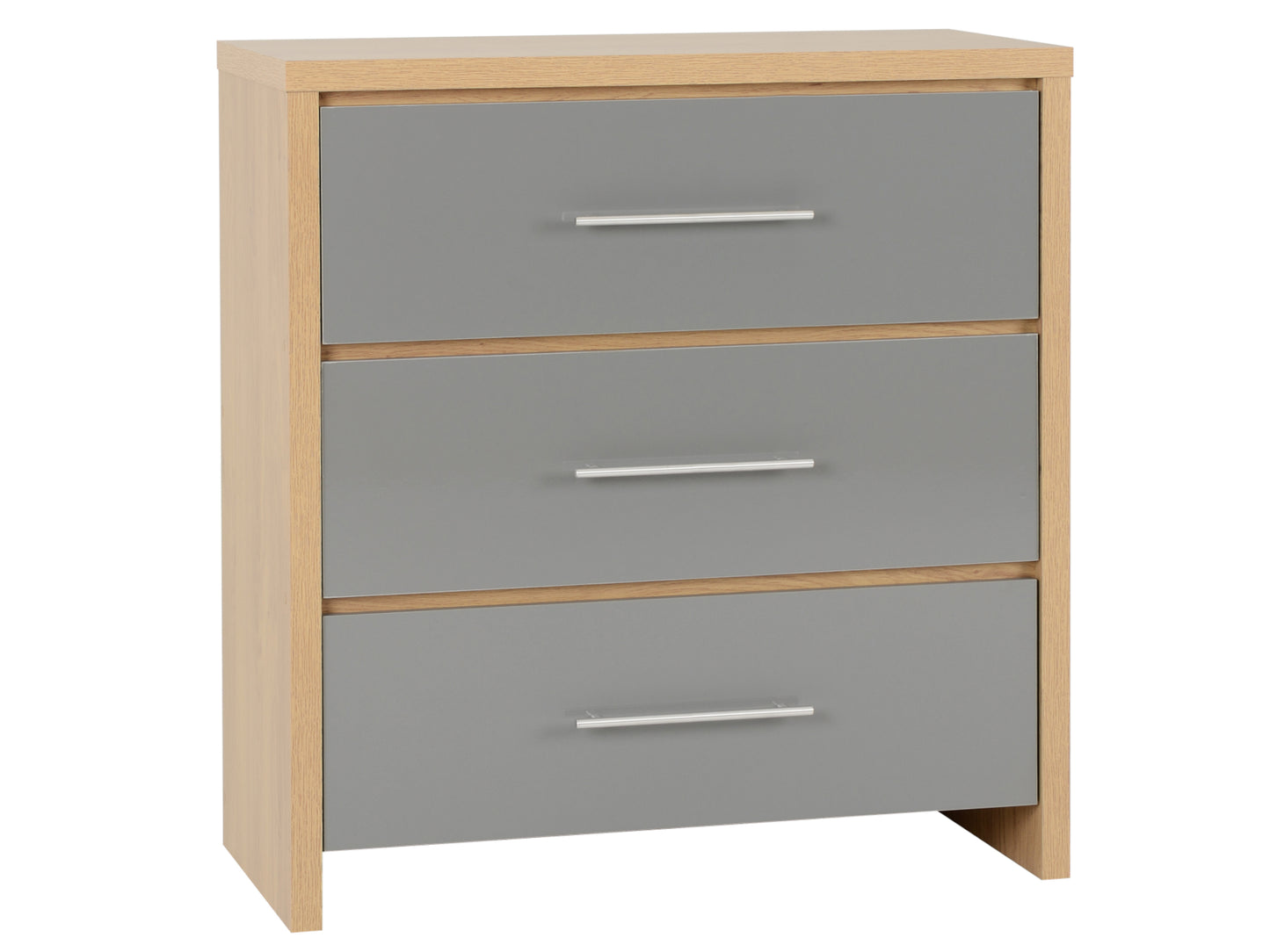 Seville Bedroom Furniture Grey Gloss and Oak Effect