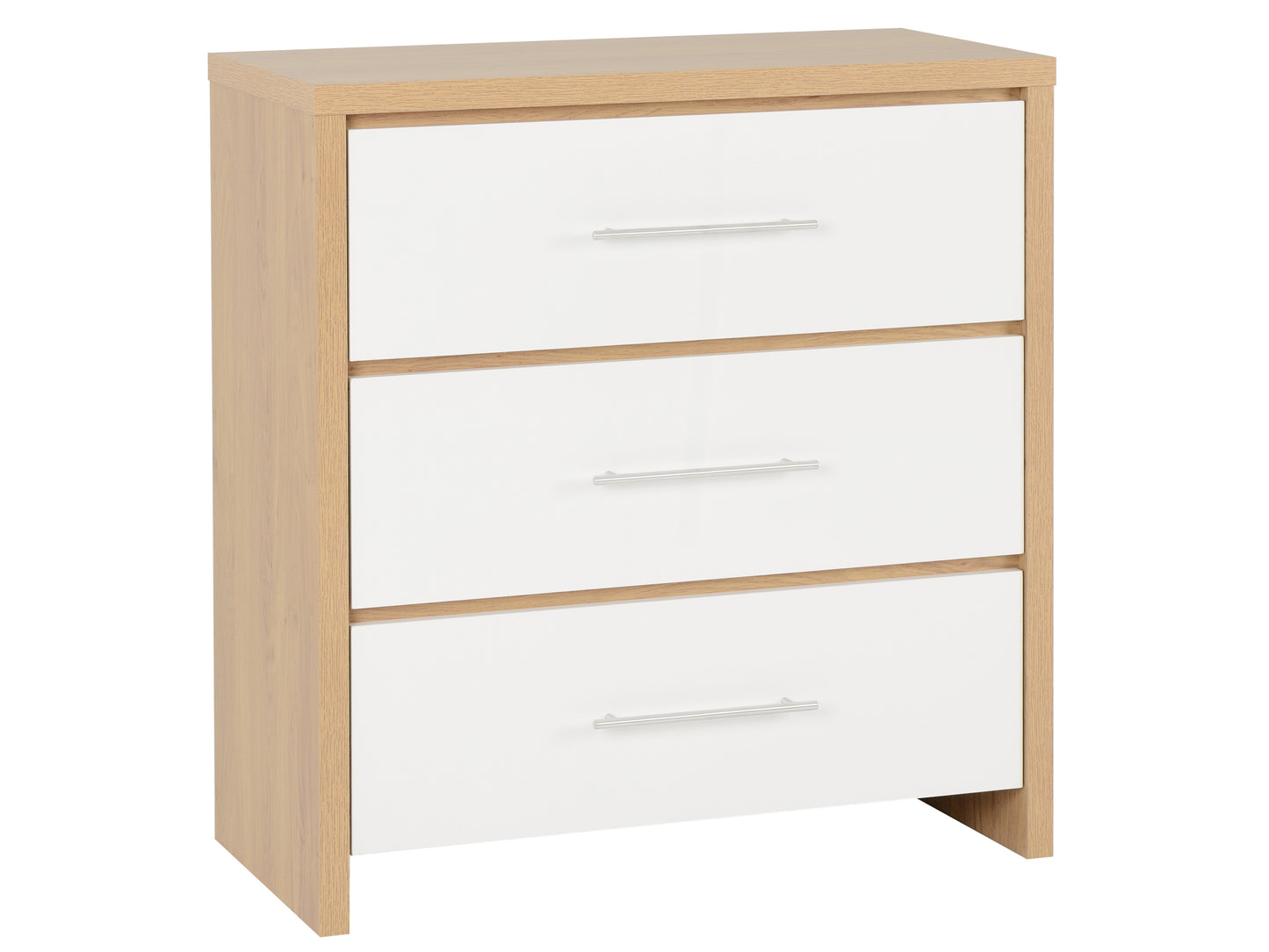 Seville Bedroom Furniture White Gloss and Oak Effect