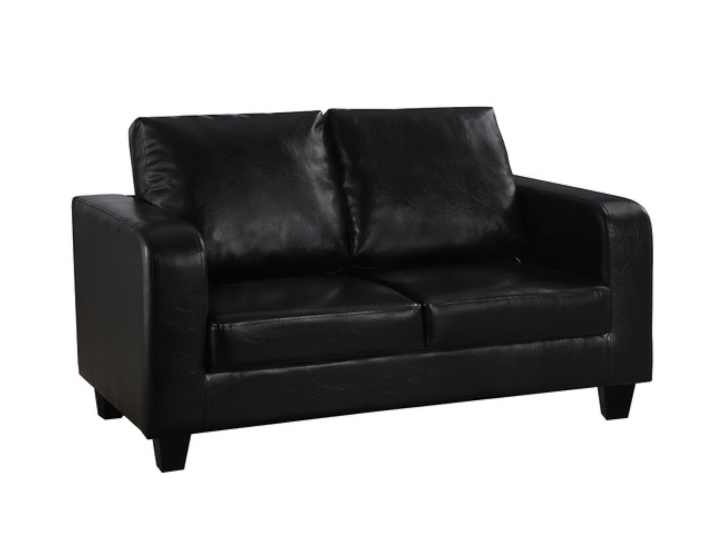 Sofa in a Box in Black Faux Leather