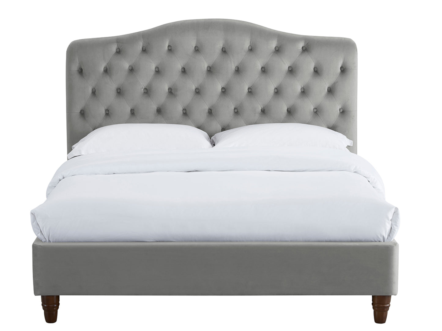 Sorrento Bed Frame in Silver Velvet