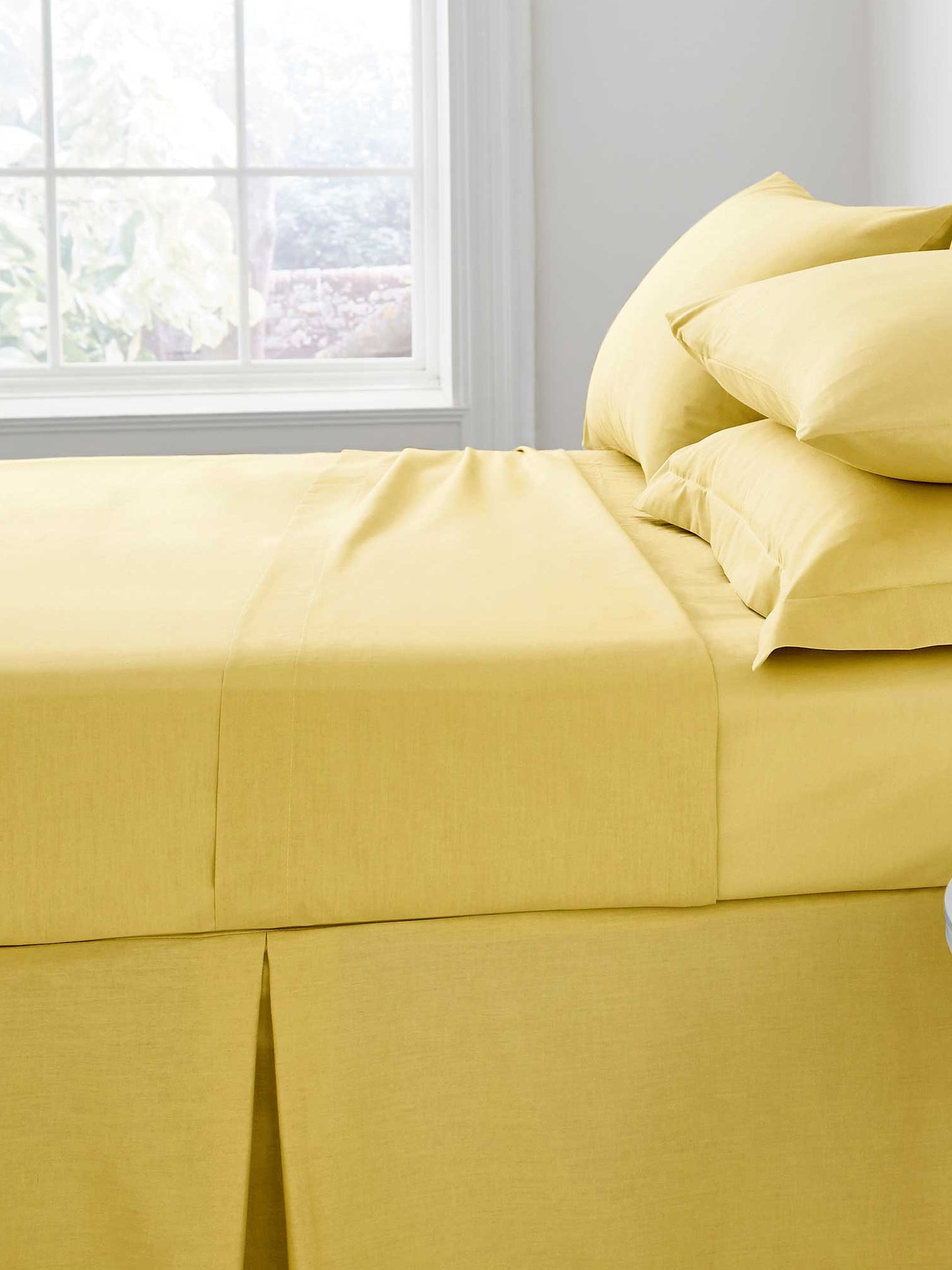 Percale Luxury Fitted Sheet Ochre