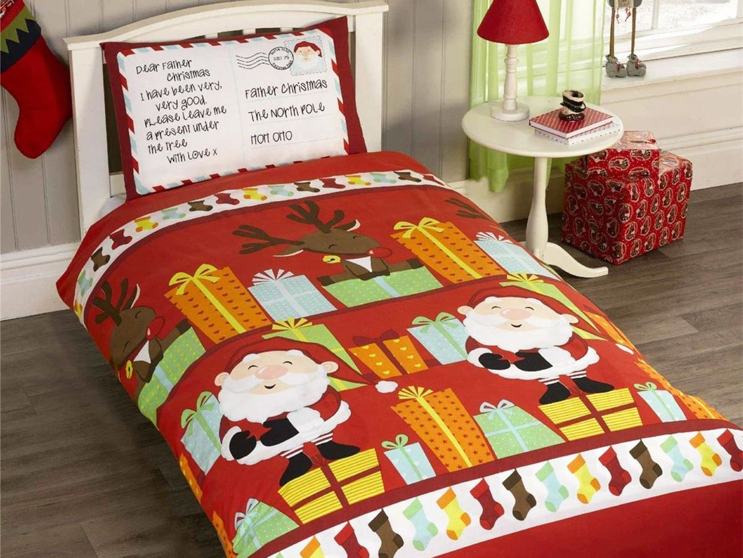 Santa's List Christmas Bedding Set Multi