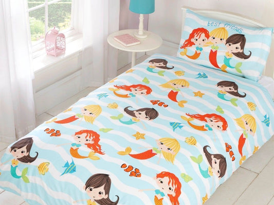 Mermaids Childrens Bedding Set Multi