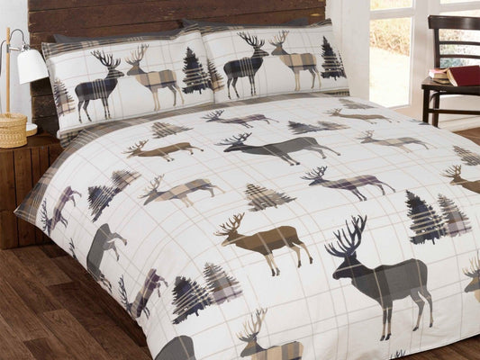 Woodland Stag Bedding Set Natural