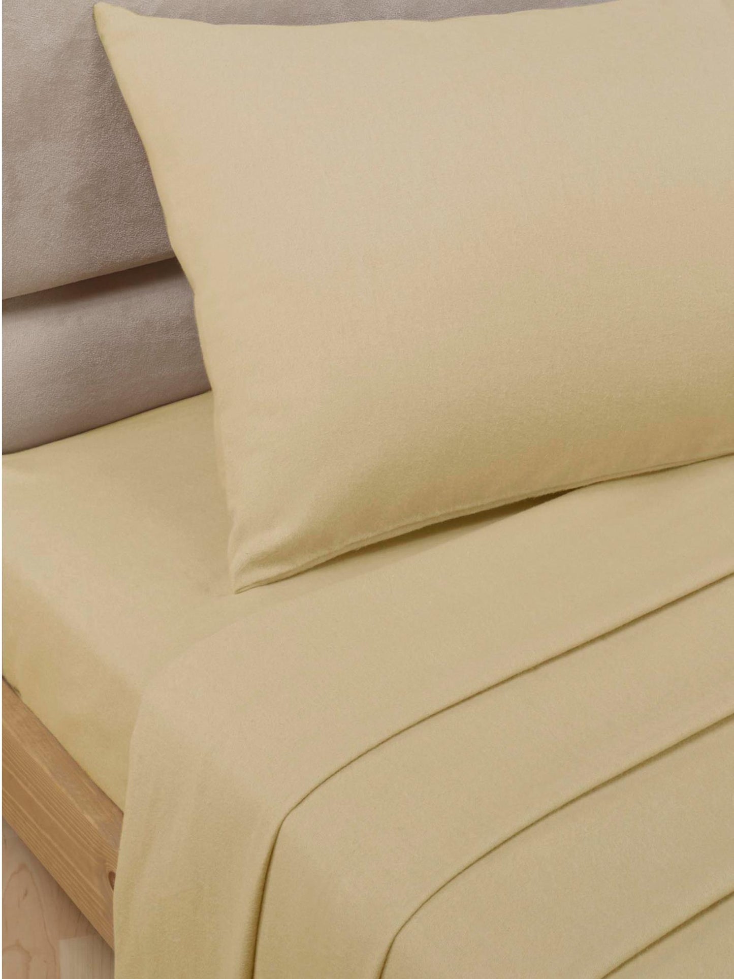 Percale Luxury Flat Sheet Biscuit