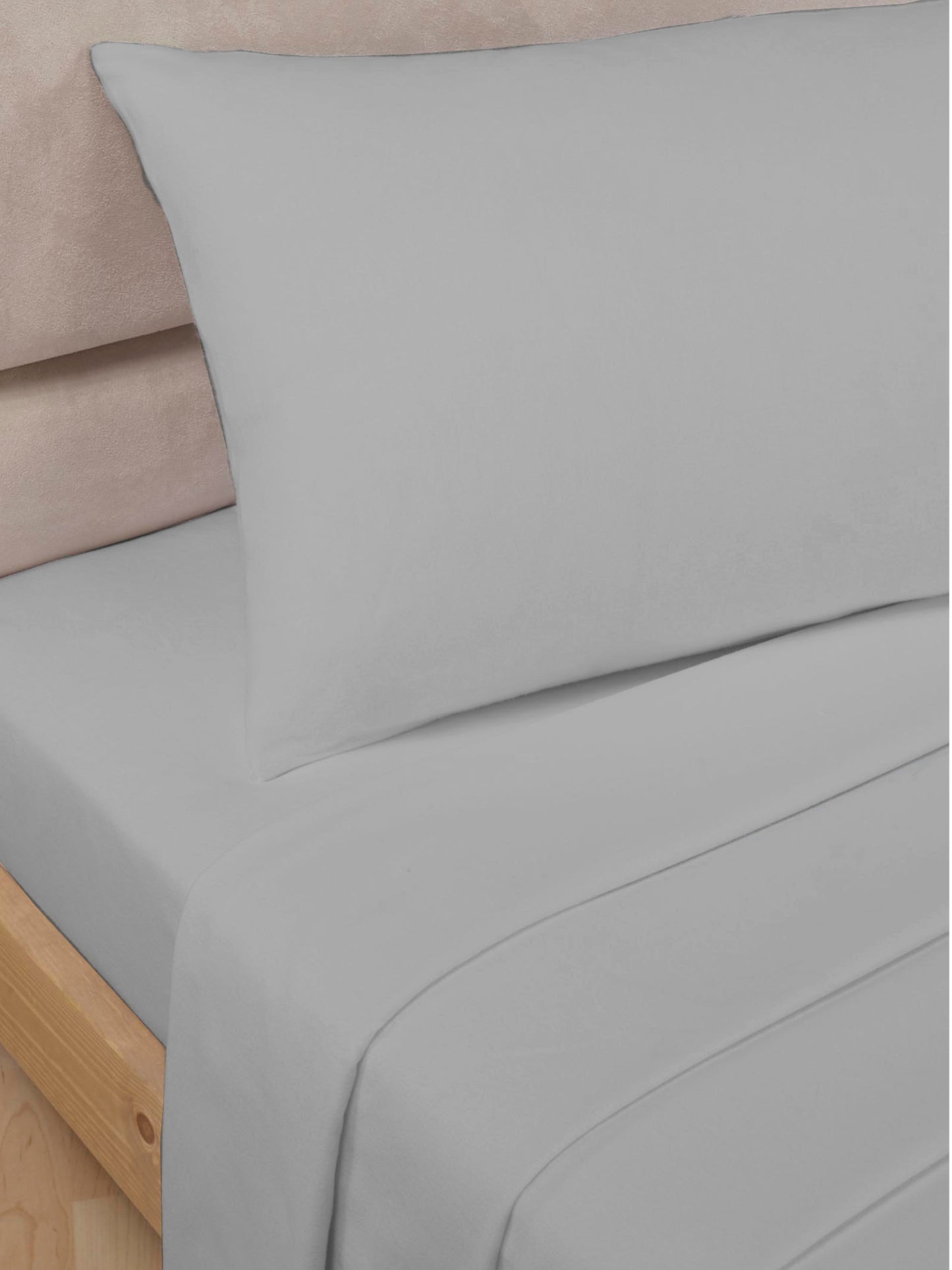 Percale Luxury Flat Sheet Grey