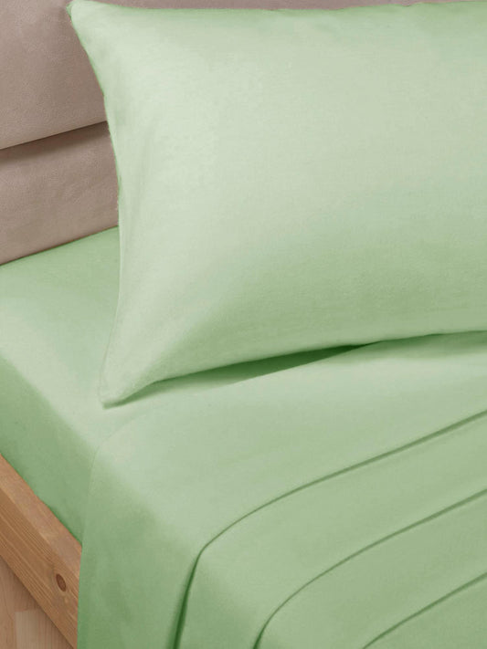 Percale Luxury Extra Deep Fitted Sheet Soft Green