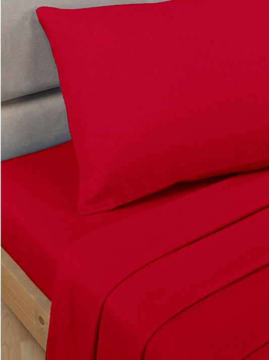 Percale Luxury Extra Deep Fitted Sheet Red