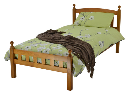 Florida Wooden Bed Frame in Antique Pine