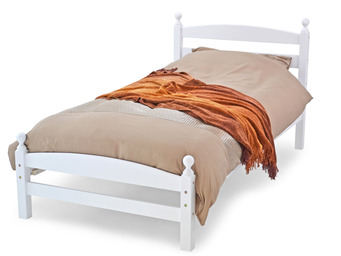 Modella Wooden Bed Frame in White