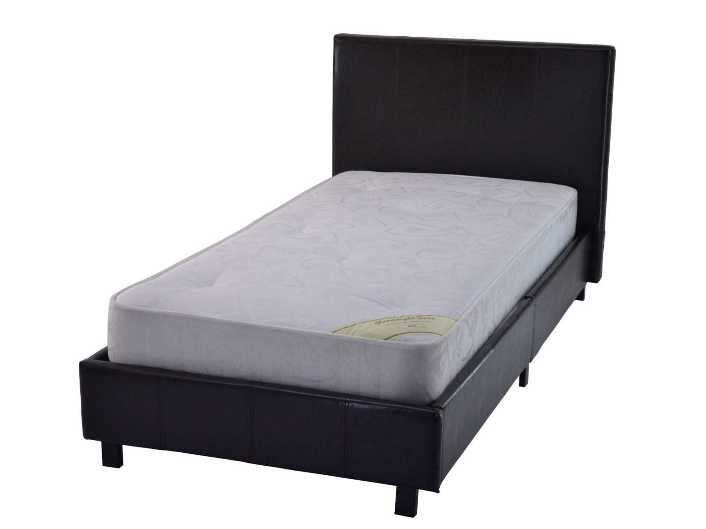 Naya Extra Sturdy Bed Frame in Faux Brown and Black