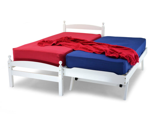 Palma Wooden Bed Frame with Guest Bed in White