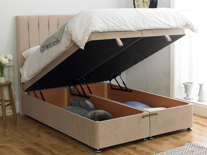 Shelly FS Ottoman Twix Opening Bed Base in Naples Stone