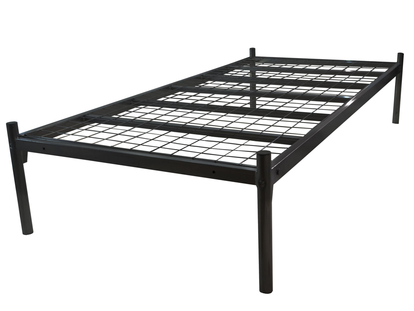 Platinum Mesh Metal Bed Frame in Black