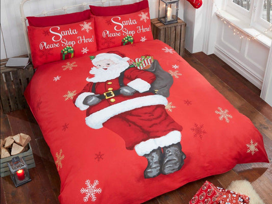 Santa Please Stop Here Bedding Set
