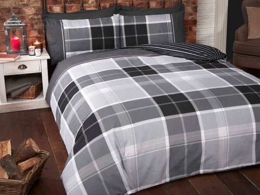 Argyle Bedding Set Grey