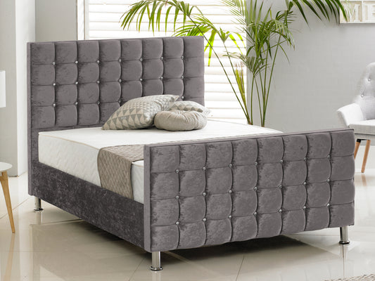 Kensington Luxury Bed Frame in Crushed Charcoal