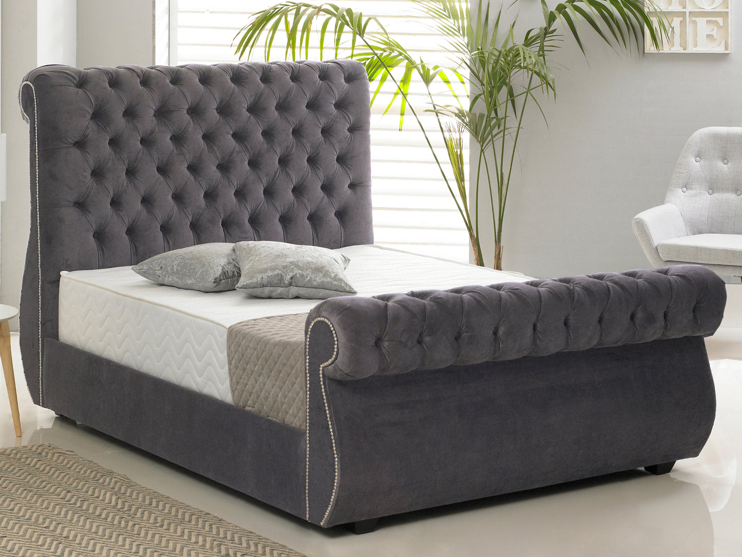Chiswick Luxury Bed Frame in Hercules Charcoal